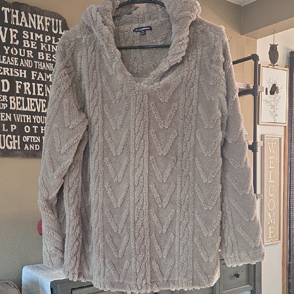 🔥🔥2 For $5 Clearance Cozy Tan Cowl Neck Sweater🔥🔥